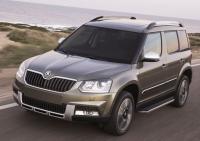 Пороги алюминиевые Rival "Premium" для Skoda Yeti 2009-2014-