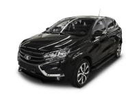 Пороги алюминиевые Rival "Premium-Black" для Lada X-Ray 2016-