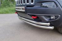 Решетка радиатора 12 мм для Jeep Cherokee (Traihawk) 2014-