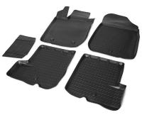Автомобильные коврики Rival для Renault Sandero хэтчбек 5-дв. 2009-2014, полиуретан, с крепежом, с перемычкой, 5 шт., 14703001
