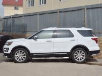 Пороги труба d76 с накладкой (вариант 1) FORD EXPLORER 2016-2017