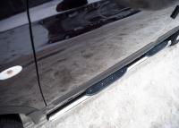Пороги труба d76 c накладками (вариант 3) NISSAN Qashqai 2010-2013