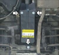 Защита Motodor для зад. дифференциала Renault Duster (2012-)