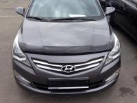 Дефлектор капота Hyundai Solaris (2014-) темный