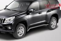 Пороги труба d 60 (компл 2шт) "Toyota Land Cruiser Prado 150" 2009-