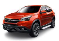 Пороги алюминиевые Rival "Silver" для Chery Tiggo 7 2019-н.в./Tiggo 8 2020-н.в.