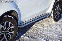 Защита порогов с алюм. площадкой Ø51мм «Эстонец» (НПС) RENAULT DUSTER 2012- /NISSAN TERRANO 2014-