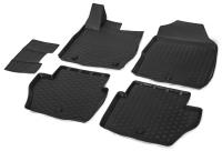 Автомобильные коврики Rival для Ford Fiesta седан, хэтчбек 2015-н.в., полиуретан, с крепежом, с перемычкой, 5 шт., 11805001