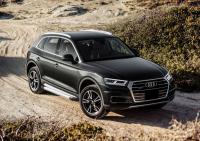 Пороги алюминиевые Rival "Silver" для Audi Q5 2017-