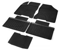 Коврики салона литьевые Rival для Lada Vesta седан 2015-н.в., резина, с крепежом, с перемычкой, 5 шт., 66002002