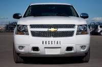 Защита переднего бампера d75х42 овал CHEVROLET Tahoe 2012-2014