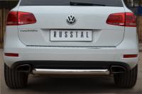 Защита заднего бампера d76 (дуга) VOLKSWAGEN Touareg 2010-2013
