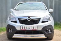 Защита переднего бампера 75х42 (дуга) OPEL MOKKA 2013-