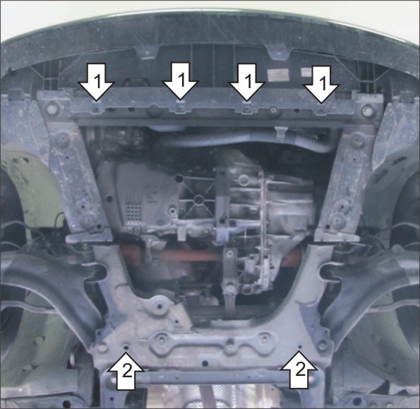 Фото Защита Motodor для картера и кпп Renault Kangoo (2008 по наст.)