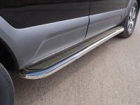 Пороги с площадкой (нерж. лист) 60,3 мм для Kia Mohave 2017-