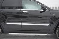 Пороги труба d42 с листом (лист алюм., проф. нерж) (Вариант 1) JEEP Grand Cherokee 2012