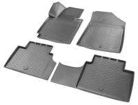 Автомобильные коврики Rival для Kia Soul хэтчбек 5-дв. 2013-н.в., полиуретан, с крепежом, с перемычкой, 4 шт., 12806002
