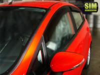 Дефлекторы боковых окон Ford Fiesta (2013-) HB (4шт.) (темн.)