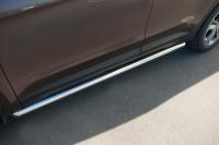 Пороги труба d63 (вариант 1) HYUNDAI SANTA FE GRAND 2014-2015