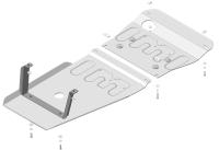 Защита алюминиевая Мотодор Mercedes-benz Viano  2009-2014 (двигателя, переднего дифференциала, КПП, радиатора, разд. коробки)