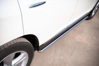 Пороги труба d63 (вариант 1) TOYOTA Highlander 2010-2013