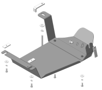 Защита Заднего дифференциала стальная Мотодор Mercedes-benz M-class  2011-2015