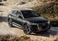 Пороги алюминиевые Rival "Premium-Black" для Audi Q5 2017-