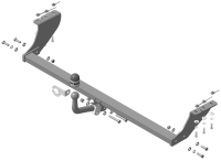 Фаркоп Мотодор с оцинкованным шаром на Toyota Noah/Voxy 2014-2021