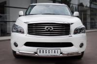 Защита переднего бампера d76 63х2 INFINITI QX 56 2010-2014