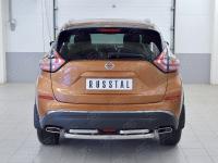 Защита заднего бампера d63 дуга-d42х2 дуги NISSAN MURANO 2016