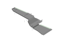 Защита алюминиевая Мотодор Ford F-150 Raptor SuperCab 2010-2017 (КПП, разд. коробки, топл. бака)