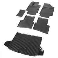 Комплект ковриков салона и багажника Rival для Hyundai Creta 5-дв. 2016-н.в., полиуретан, без крепежа, с перемычкой, 6 шт., K12310001-2