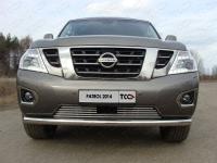 Решетка радиатора 16 мм для Nissan Patrol 2014-