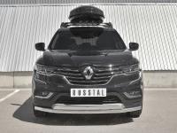 Защита переднего бампера d63 секции-d75х42 дуга RENAULT KOLEOS 2017-