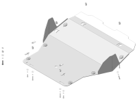 Защита алюминиевая Мотодор Volkswagen Multivan T5 2003-2015