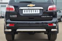 Защита заднего бампера уголки d63 (секции) CHEVROLET Trailblazer 2012-
