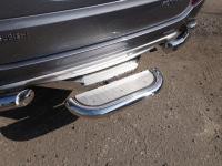 Задняя подножка (нерж. лист) 60,3 мм (под фаркоп) для Mitsubishi Pajero Sport 2016-