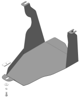 Защита заднего дифференциала стальная Мотодор KIA Seltos 2020-