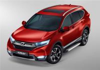 Пороги алюминиевые Rival "Silver" для Honda CR-V 2017-