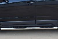 Пороги труба d76 с накладкой (вариант 2) OPEL ANTARA 2012-