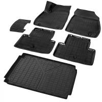 Комплект ковриков салона и багажника Rival для Opel Zafira Tourer C (5 мест) 2011-2016, полиуретан, с крепежом, с перемычкой, 6 шт., K14207005-2