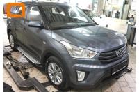 Пороги алюминиевые (Sapphire Silver) Hyundai Creta (2016-)