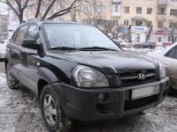 Дефлектор капота Hyundai Tucson (2005-2008) (темный)