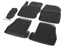 Автомобильные коврики Rival для Ford Focus III 2011-2016 2016-н.в., полиуретан, с крепежом, с перемычкой, 5 шт., 11801003