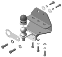 Фаркоп Мотодор с оцинкованным шаром на Toyota Land Cruiser 300 2021-