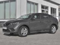 Пороги труба 75х42 овал с проступью  RENAULT ARKANA 2019-