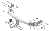 Фаркоп Мотодор на Hyundai Grand Santa Fe 2014-2018  (полностью оцинкован)