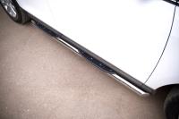 Пороги труба d76 с накладками (вариант 1) MAZDA CX-7 2010-2013