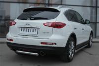 Защита заднего бампера d63 (дуга) INFINITI QX 50 2014-2016