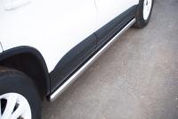 Пороги труба d63 (вариант 3) VOLKSWAGEN Tiguan Track & Field 2011-2016